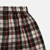 Multi Check Linen Blend Godfrey Boxer Shorts