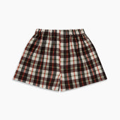 Multi Check Linen Blend Godfrey Boxer Shorts