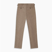 Beige Wool And Linen Blend Jonathan Trouser
