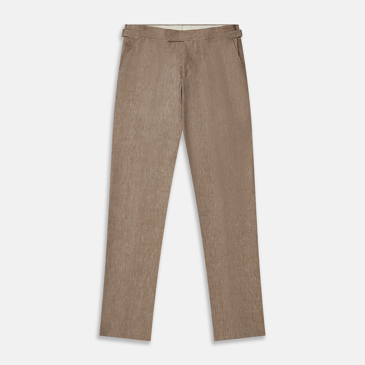 Beige Wool And Linen Blend Jonathan Trouser