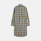 Green And Pink Multi Check Linen Blend Sussex Nightshirt