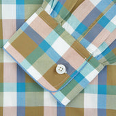 Green And Pink Multi Check Linen Blend Sussex Nightshirt