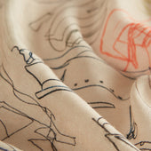 Sketched Pattern Wool Chilcott Scarf
