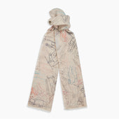 Sketched Pattern Wool Chilcott Scarf