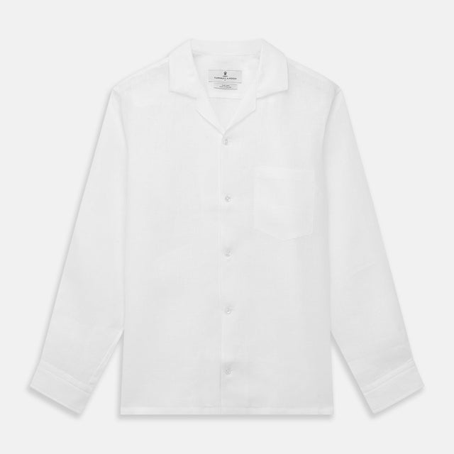 White Linen Holiday Fit Winnington Shirt