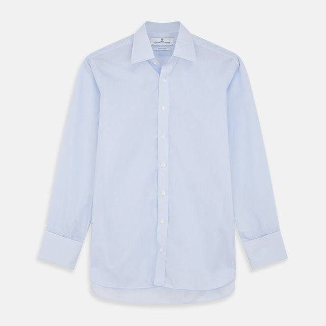 Pale Blue Multi Stripe Cotton Regular Fit Whitby Shirt