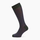 Purple Striped Cotton Blend Socks