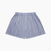 Pale And White Pinstripe Cotton Blend Godfrey Boxer Shorts