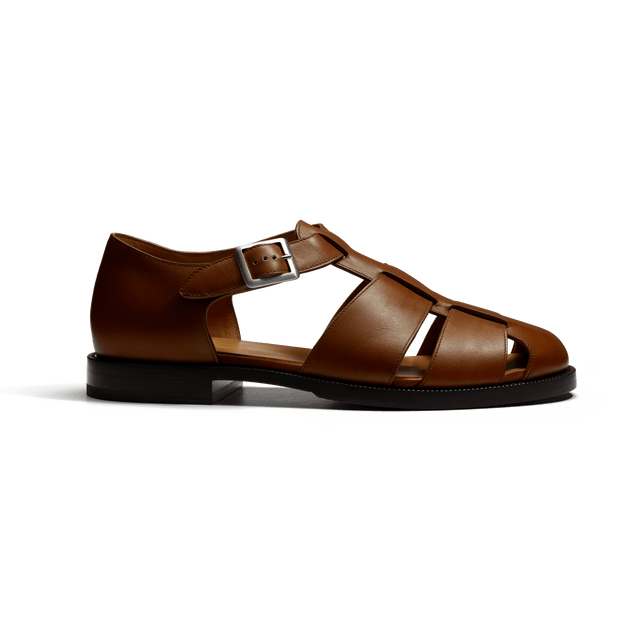 Fisherman sandal [Men Tan soft calfskin]