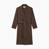 Yellow And Red Multi Check Wool Arnold Gown