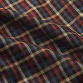 Yellow And Red Multi Check Wool Arnold Gown