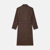 Yellow And Red Multi Check Wool Arnold Gown
