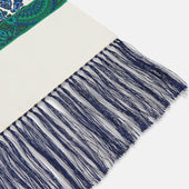 Green And Blue Paisley Silk Scarf