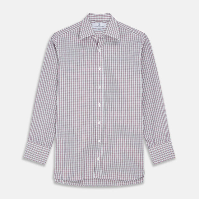 Red and Blue Check Cotton Regular Fit Mayfair Shirt