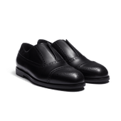 Iena Slip-On Oxford with perforations [Men Black supple calfskin]