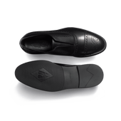 Iena Slip-On Oxford with perforations [Men Black supple calfskin]