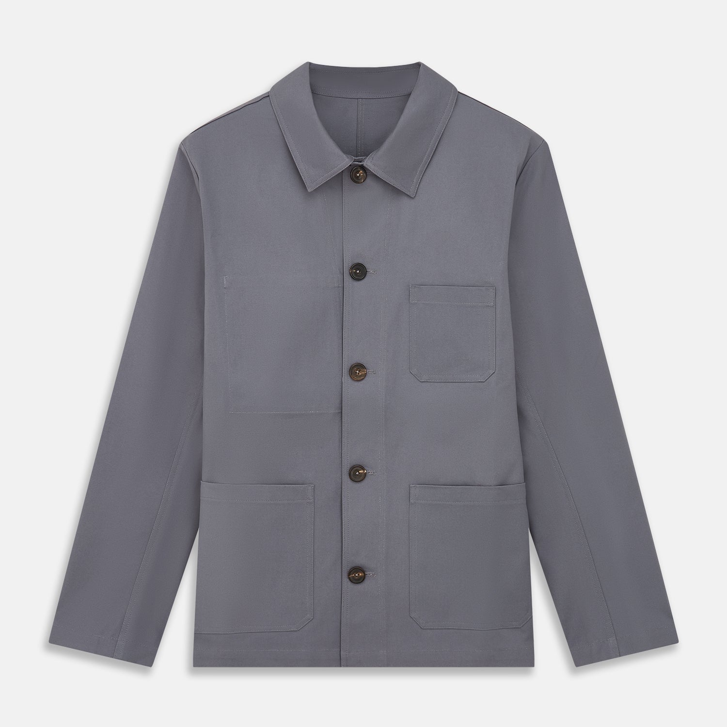 Grey Organic Cotton Blend Remy Chore Jacket