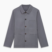 Grey Organic Cotton Blend Remy Chore Jacket