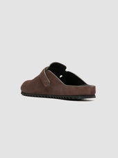 Agor 012 Dark Brown Suede Mule Sandals