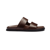 Anatomical Mule Double V [Dark brown smooth calfskin]