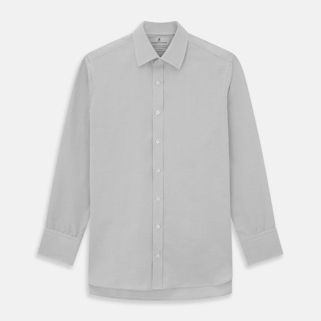 SILVER MULTI-CHECK COTTON REGULAR FIT SHIRT
