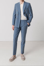 Costume croisé Oleron bleu