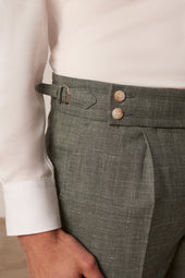 Costume Droit Cabaneros En Laine Vierge Soie Et Lin