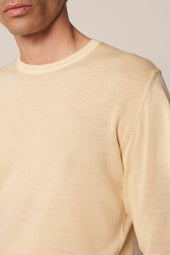 Pull Pedro en laine merinos jaune