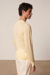 Pull Pedro en laine merinos jaune