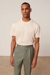 T-shirt Carlo en coton ivoire