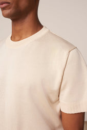 T Shirt Carlo En Coton Ivoire