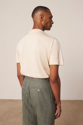 T Shirt Carlo En Coton Ivoire