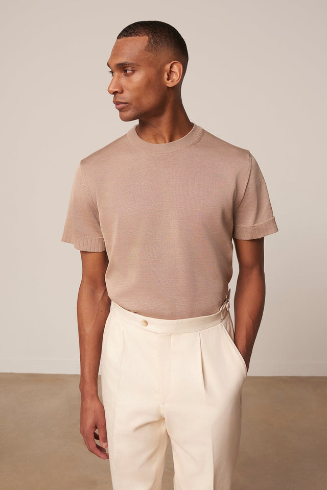 Carlo beige cotton t-shirt
