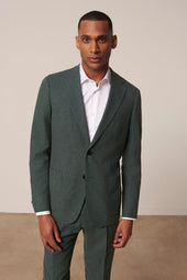 Costume Droit Battlo En Laine Vierge Coton Et Soie