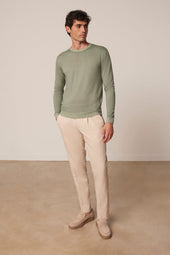 Pantalon Cigalo en coton beige