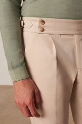 Pantalon Cigalo en coton beige