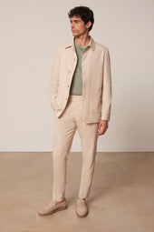 Pantalon Cigalo en coton beige