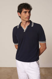 Polo Fabio en coton marine