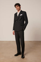 Costume croisé Black picture en laine vierge