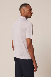 Polo Lorca en lin et coton beige