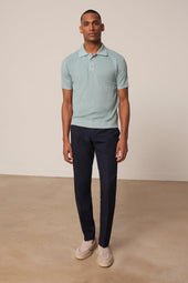 Polo Rodrigo en coton vert d'eau