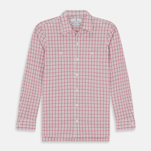 Pink Graph Overlay Check Piccadilly Shirt