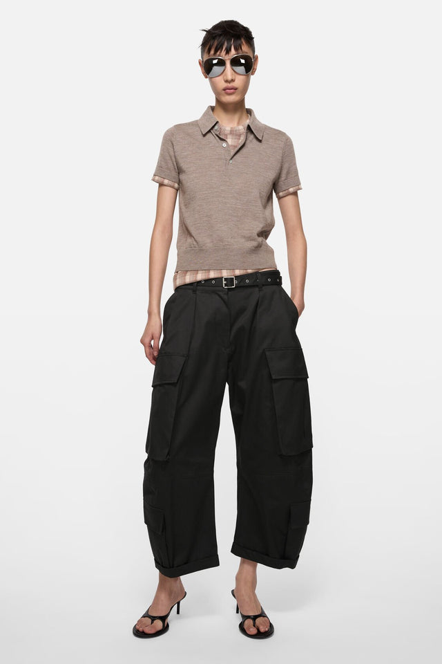 Twill cargo trousers