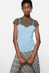 Layered Lace T Shirt