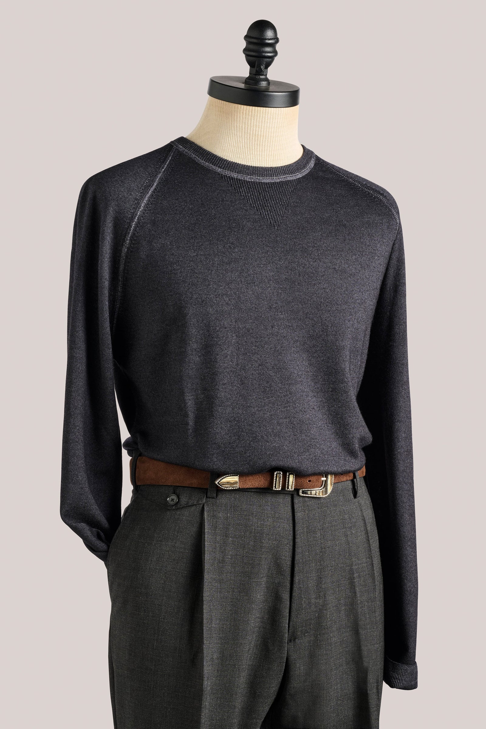 Alcott Raglan Crew Sweater Wool Vintage Wash