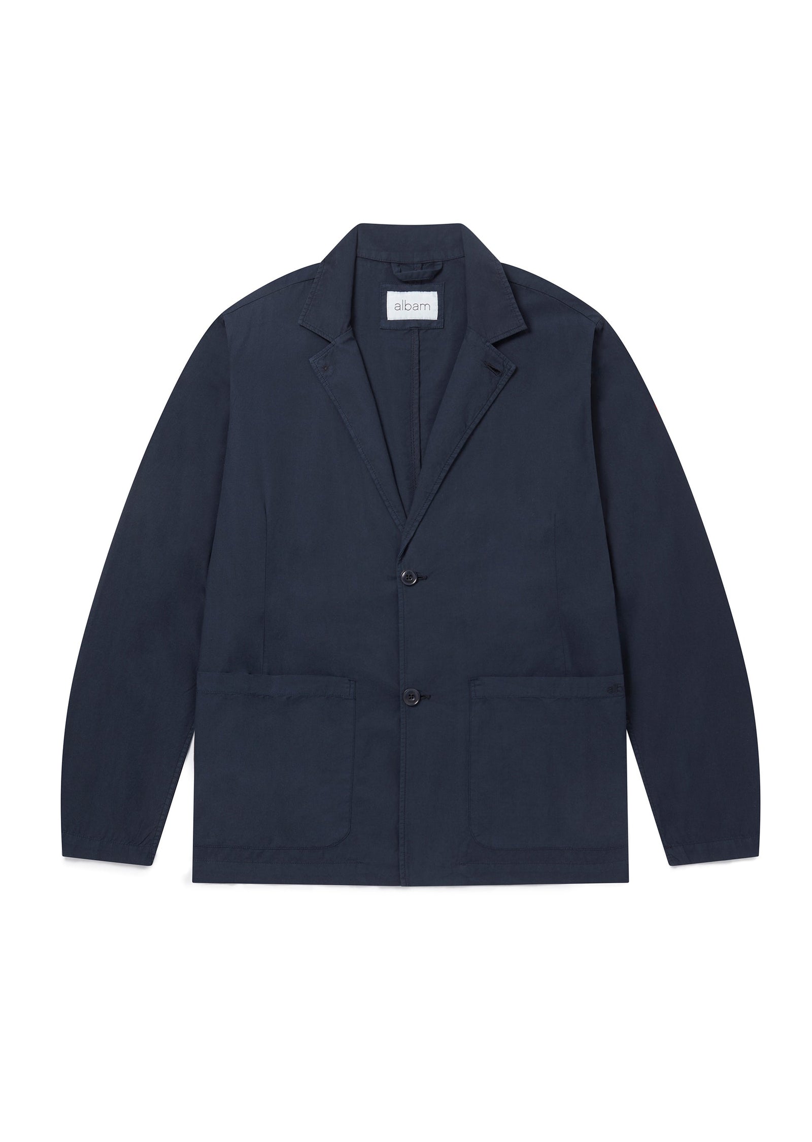 Poplin Unlined Blazer in Dark Navy