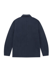 Poplin Unlined Blazer in Dark Navy