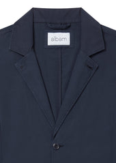 Poplin Unlined Blazer in Dark Navy