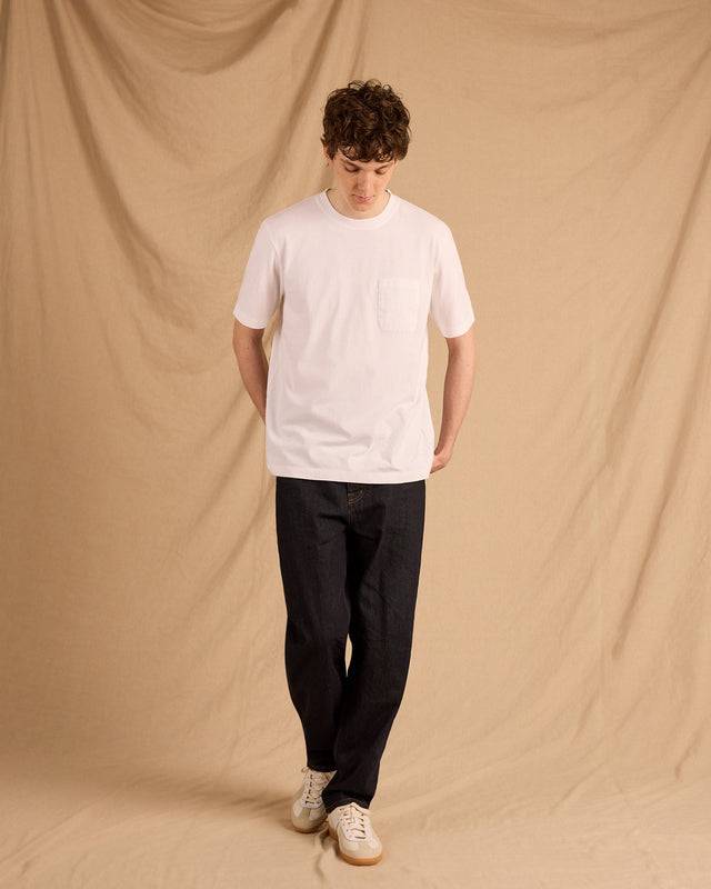 Woven Pocket T-Shirt in White