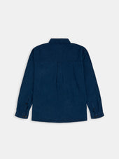 Carpenter Linen Shirt in Dark Navy